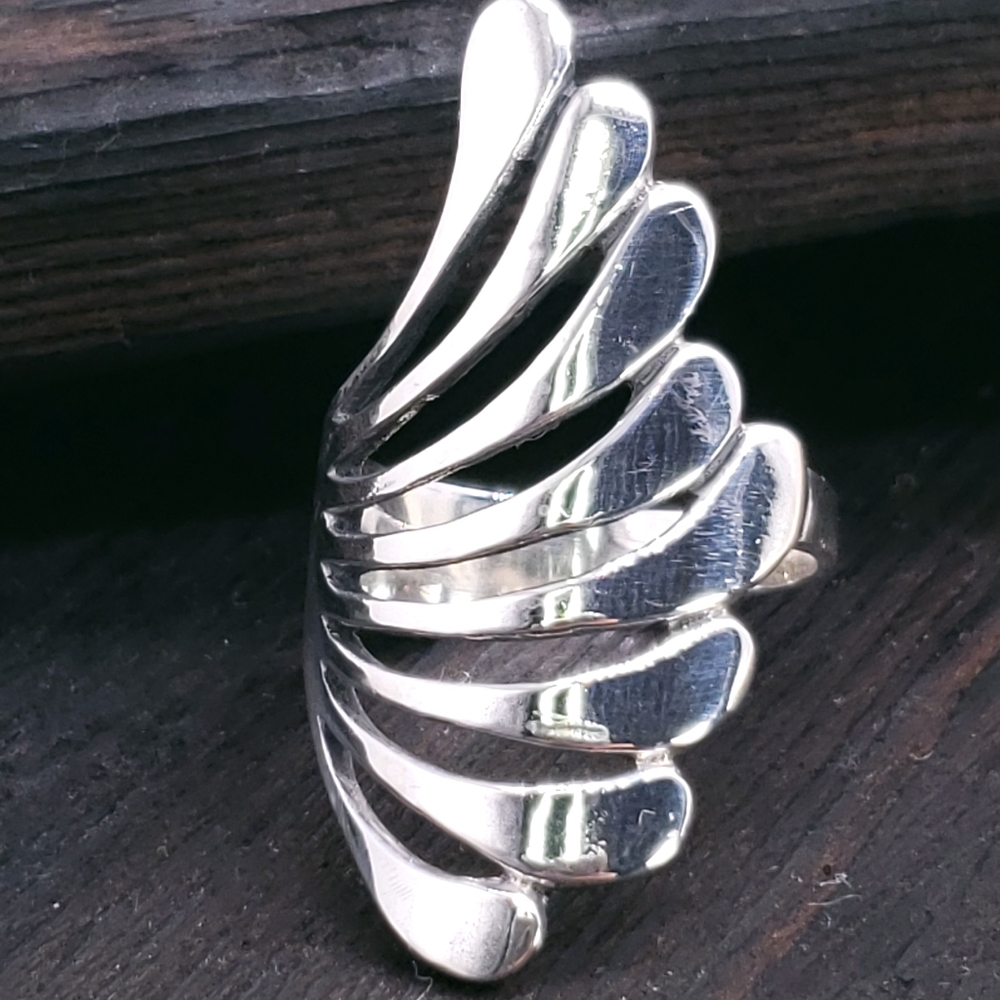 Sterling Silver Fan Ring